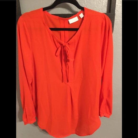 New York & Company Tops - New York & Company Orange Blouse